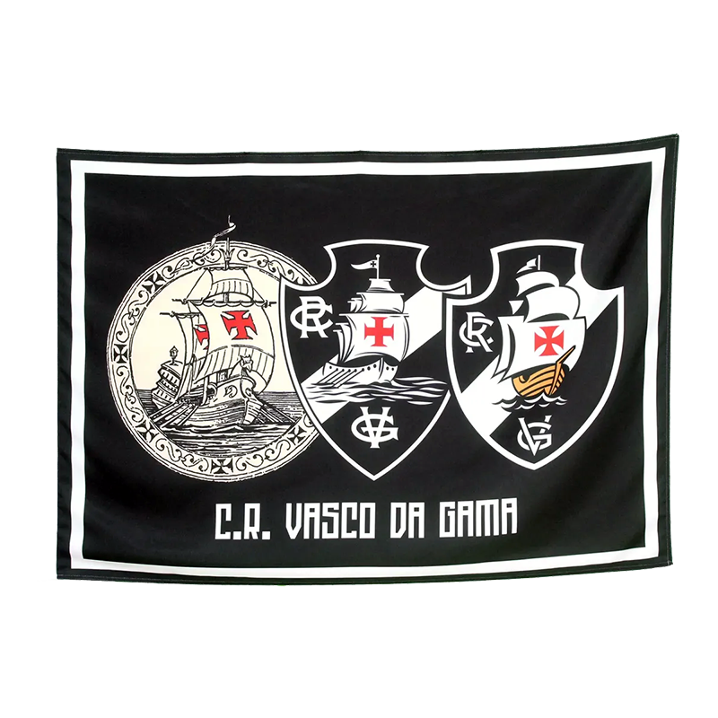 Bandeira Vasco – Evolução dos Escudos Dupla Face (128x90cm)