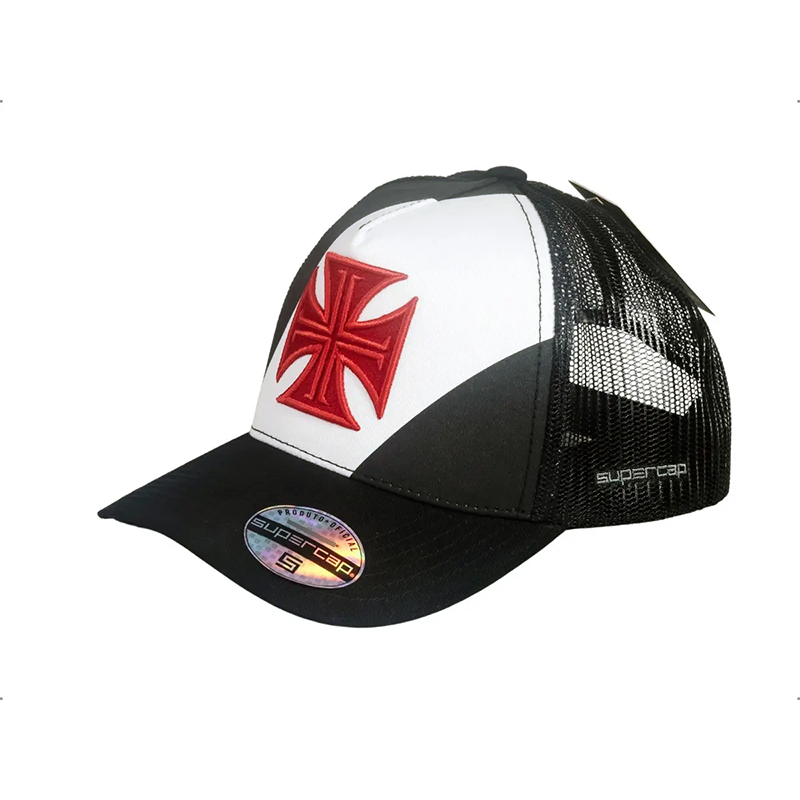 Boné Oficial Vasco Trucker – Modelo Faixa Diagonal e Cruz de Malta
