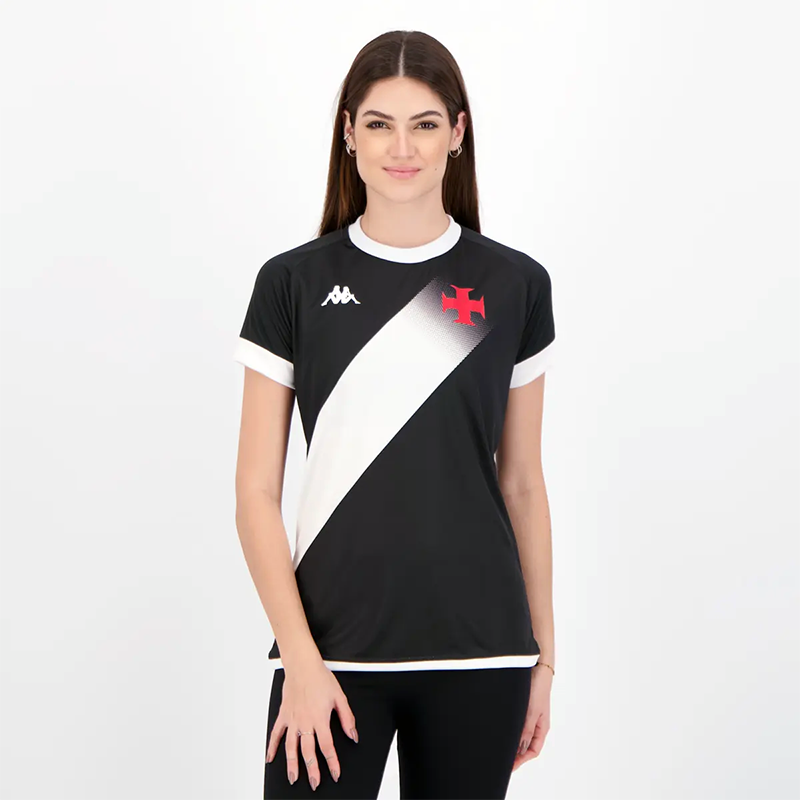 Camisa Vasco Feminina Supporter Graphik Kappa – Preta