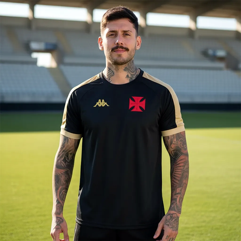 Camisa Vasco Supporter Gold CRVG Kappa – Preta e Dourada
