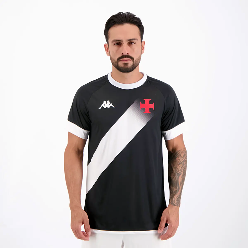 Camisa Vasco Supporter Graphik Kappa – Preta e Branca